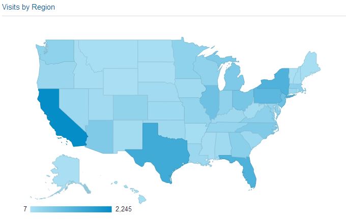 Monthly Snapshot Website Traffic Map